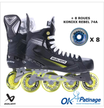Bauer roller Vapor X3 + 8 Roues Rebel 74A